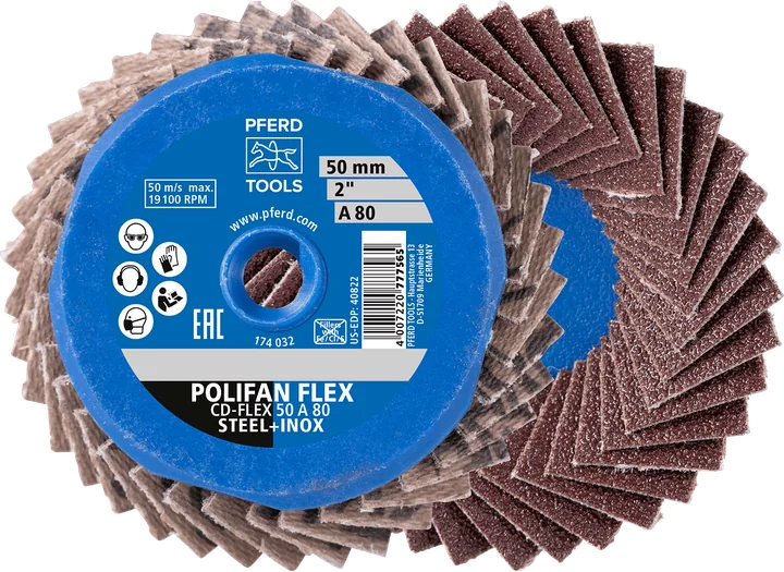 PFERD COMBIDISC Mini-POLIFAN FLEX CD-FLEX 50 A 80