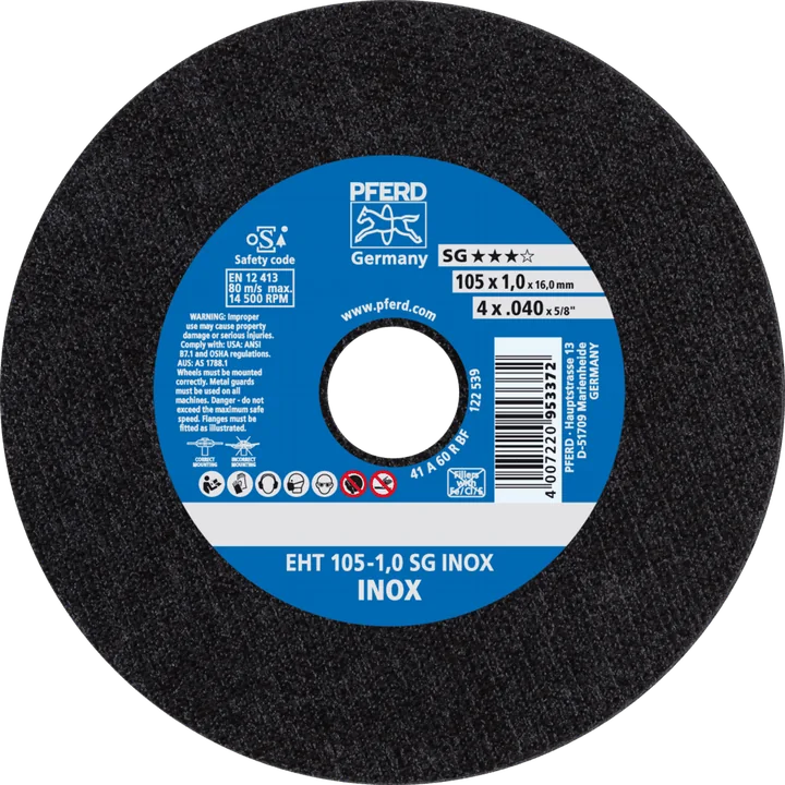 PFERD Trennscheiben SG INOX EHT 105-1,0 SG INOX/16,0