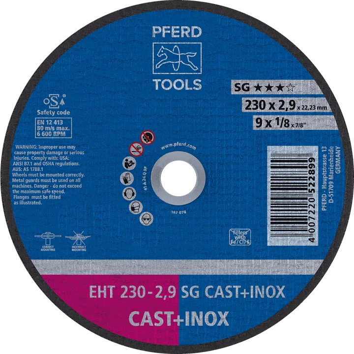 PFERD Trennscheiben SG CAST+INOX EHT 230-2,9 SG CAST+INOX