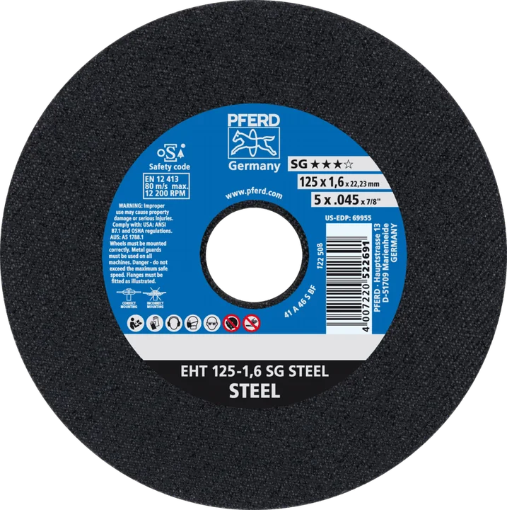 PFERD Trennscheiben SG STEEL EHT 125-1,6 SG STEEL