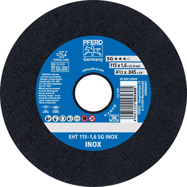 PFERD Trennscheiben SG INOX EHT 115-1,6 SG INOX