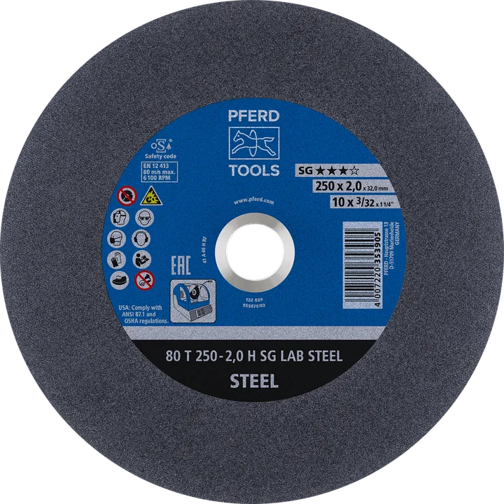 PFERD Labor-Trennscheiben SG LAB STEEL 80 T 250-2,0 H SG LAB STEEL/32,0
