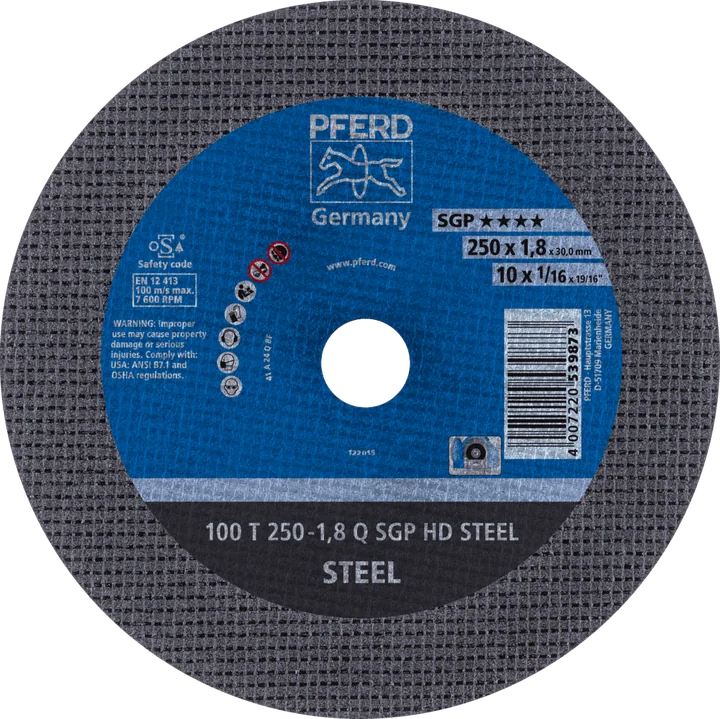 PFERD Stationäre Trennscheiben SGP HD STEEL 100 T 250-1,8 Q SGP HD STEEL/30,0